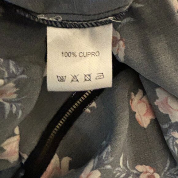 Lug Von Siga Maxi Blue w/ Pink Floral Dress - Size 42FR/US10 - Picture 10 of 16